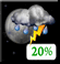Tonight: Slight Chance Showers And Thunderstorms then Mostly Clear